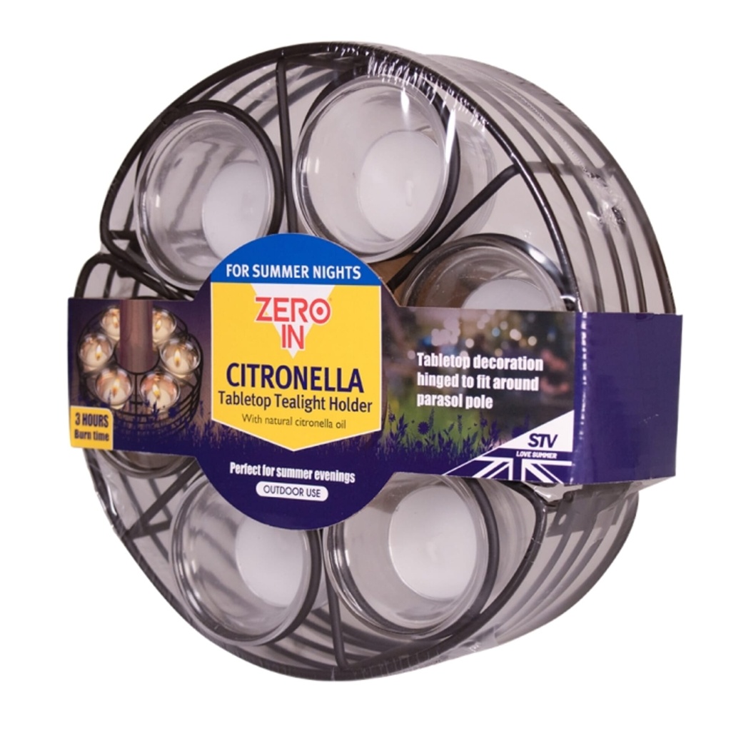 [ZER454] STV  Citronella Parasol Tealight Holder Image 