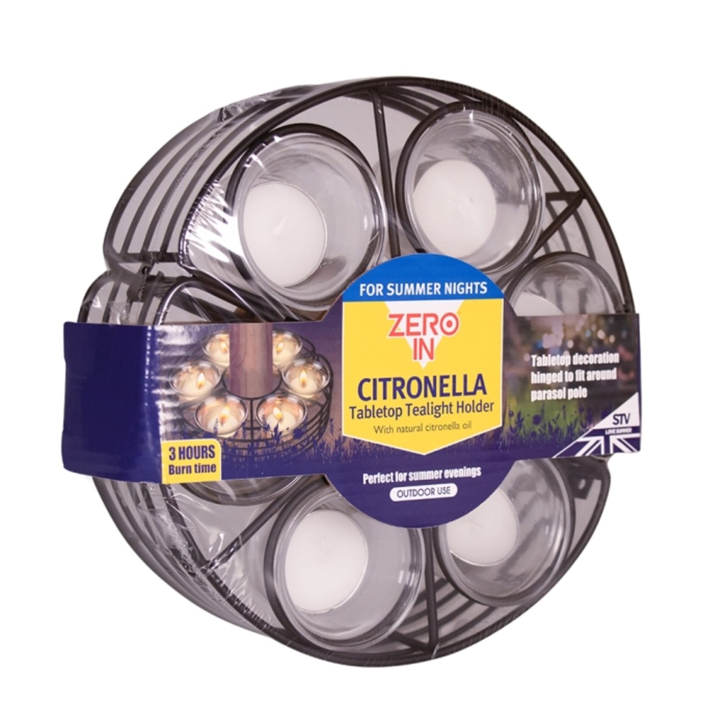 [ZER454] STV  Citronella Parasol Tealight Holder Image 