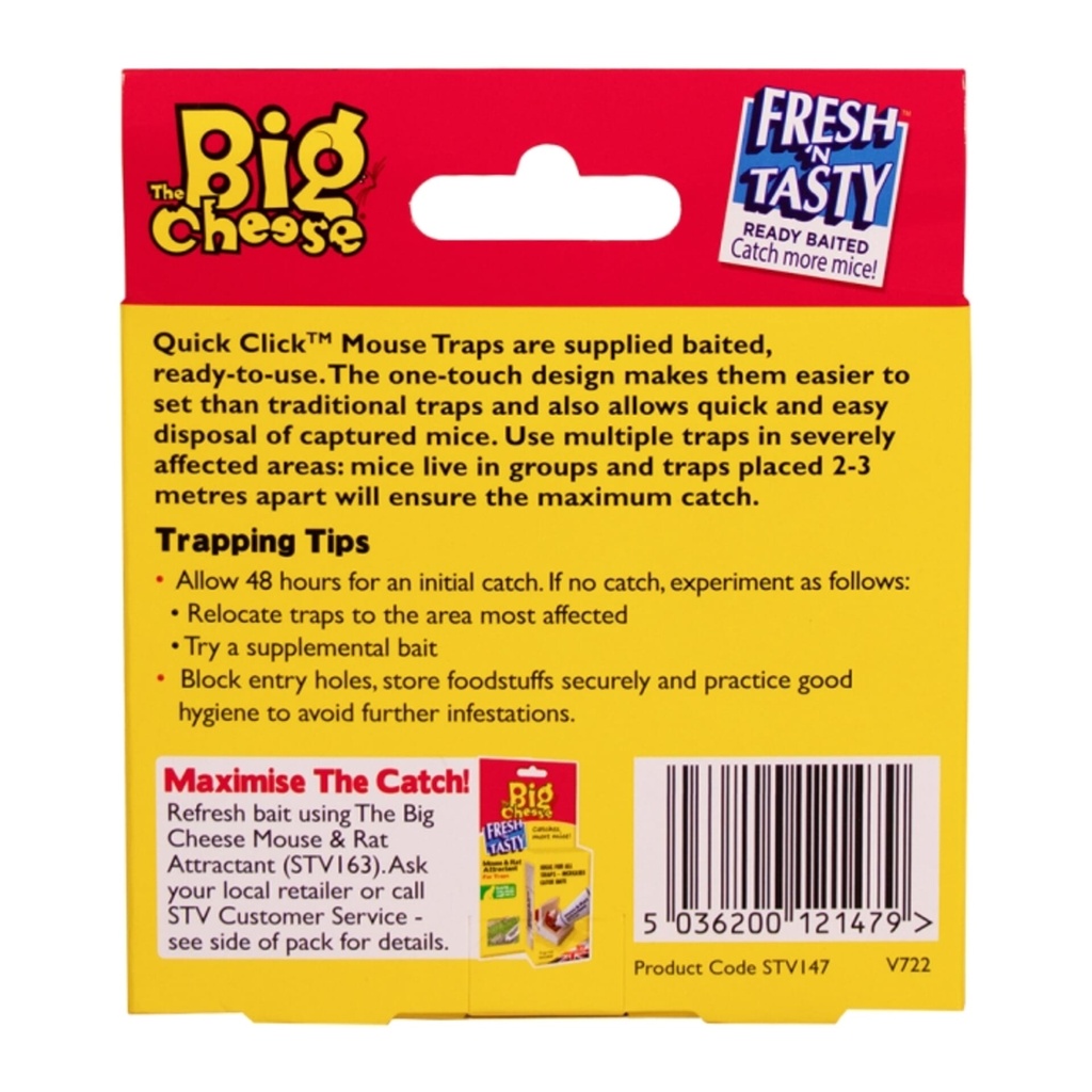 [STV147] STV  Quick Click Mouse Trap - Twinpack Image 