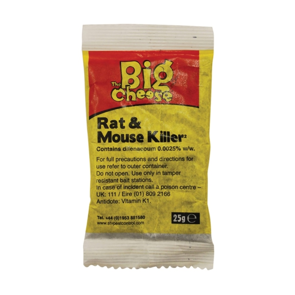 [STV244] STV  Rat & Mouse Killer Grain Bait Sachet - 25g x 6 Image 