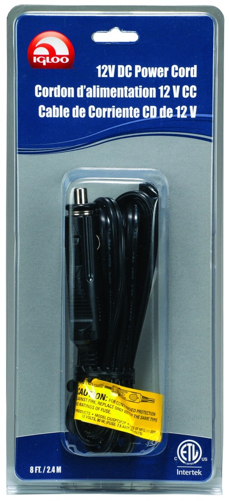 [00025121] 00025121-Igloo-12V Dc Power Cord - Black  Image 