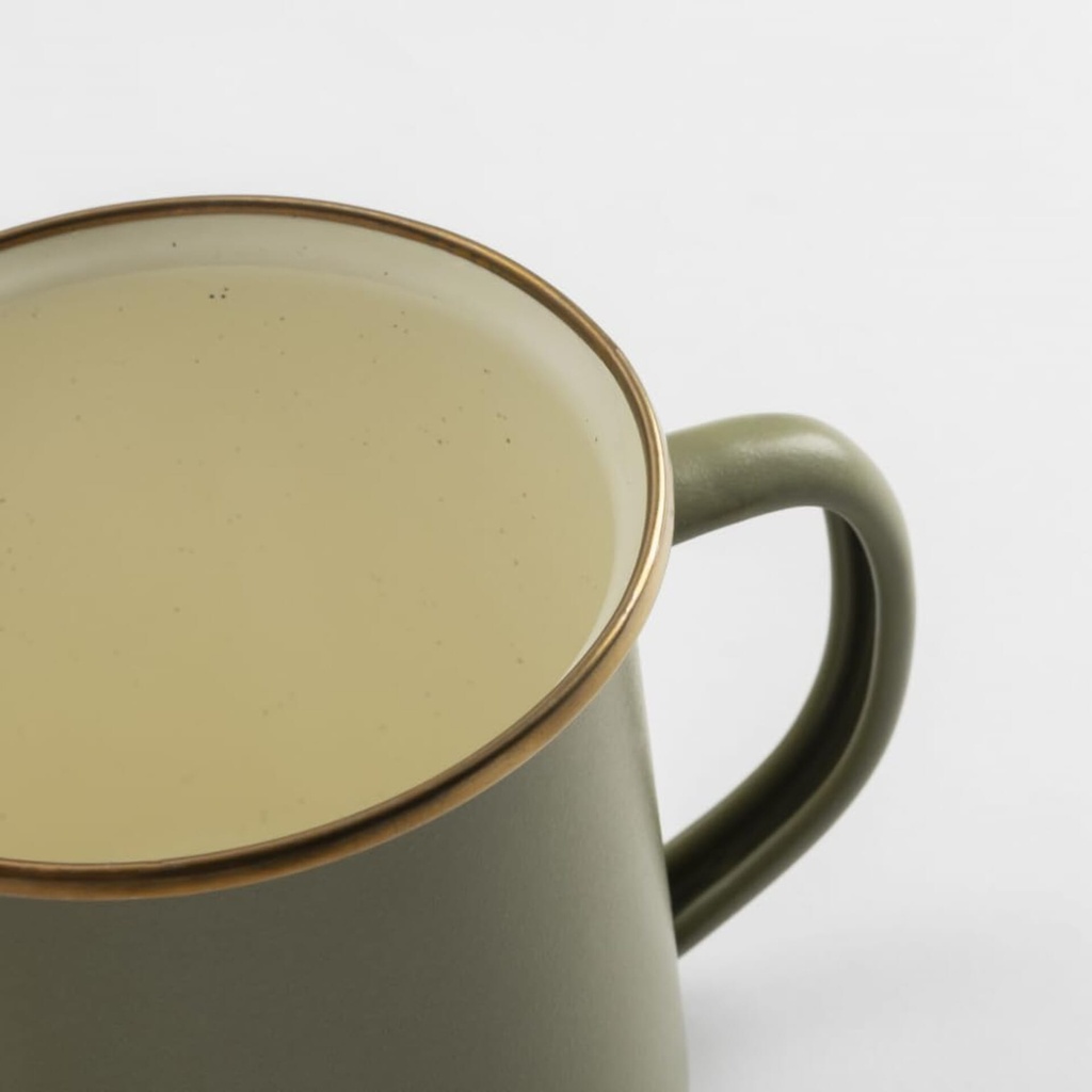 [CKW-1027] BareBones - Enamel 2-Tone Mug Set - Olive Drab Image 