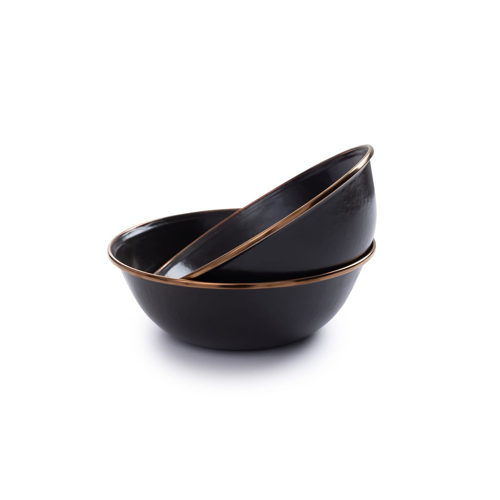 [CKW-340] BareBones - Enamel Bowl Charcoal - set of 2 Image 