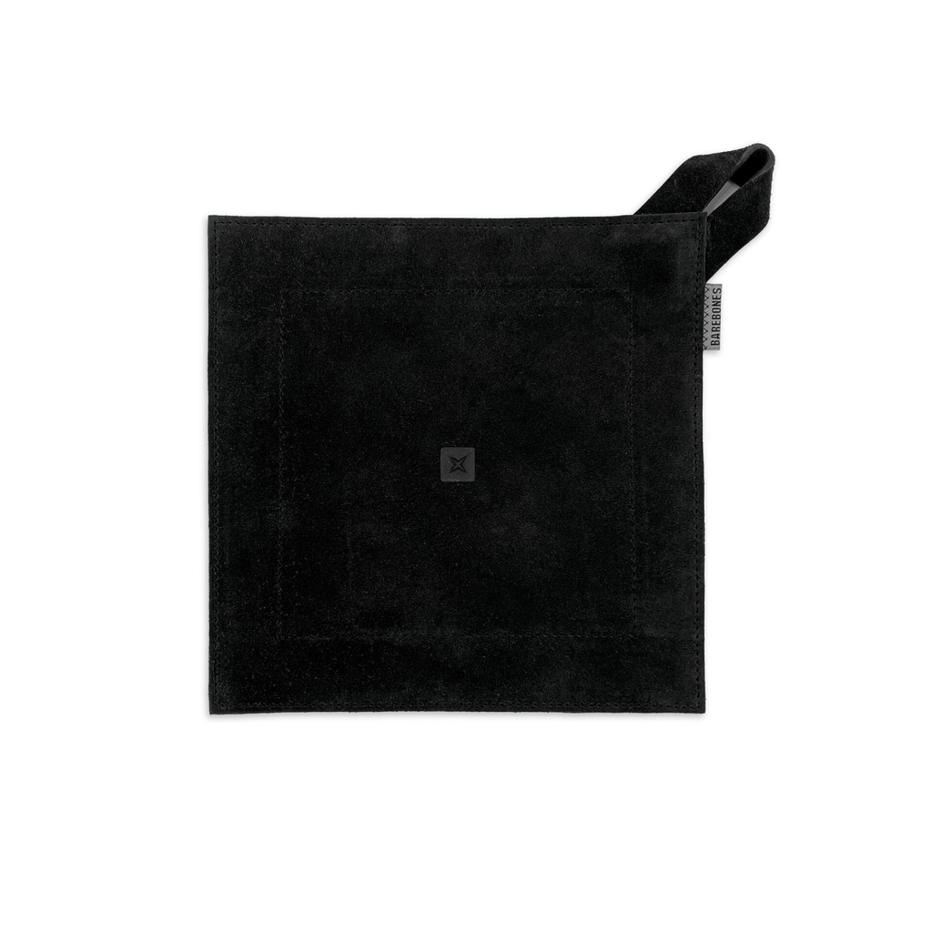 [CKW-411] Barebones - Suede Leather Hot Pad - Black Image 