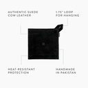 [CKW-411] Barebones - Suede Leather Hot Pad - Black Image 