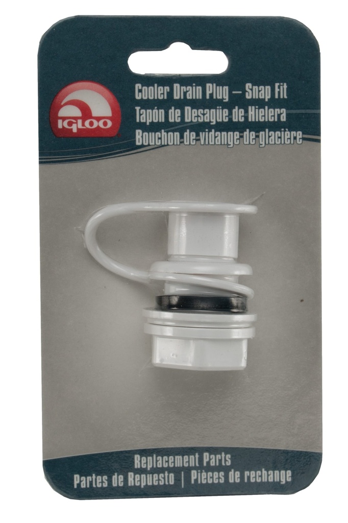 [00024010] Igloo-Drain Plug - Triple Snap - White  Image 