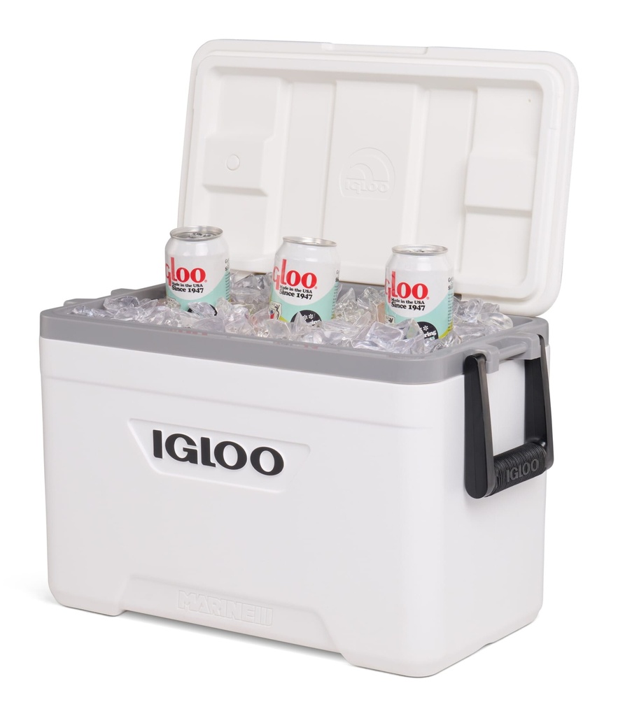 [00049550] Igloo-Latitude Marine Ultra 25 Cooler Box - White / Moonscape Gray Image 