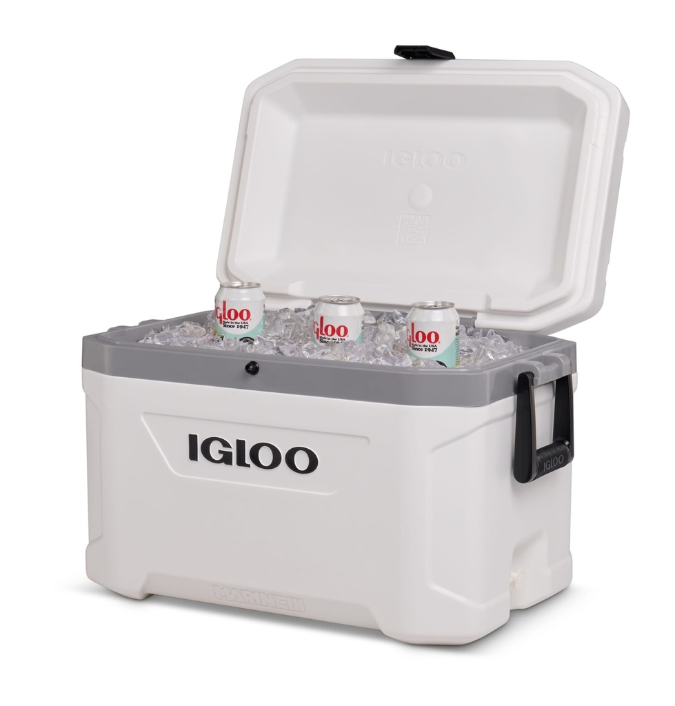 [00050541] Igloo-Latitude Marine Ultra 54 Cooler Box - White / Moonscape Gray Image 