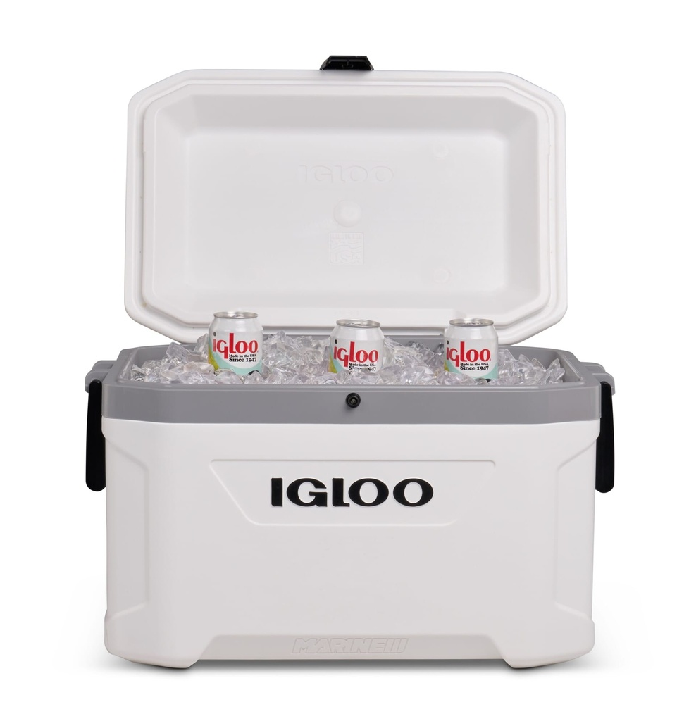 [00050541] Igloo-Latitude Marine Ultra 54 Cooler Box - White / Moonscape Gray Image 