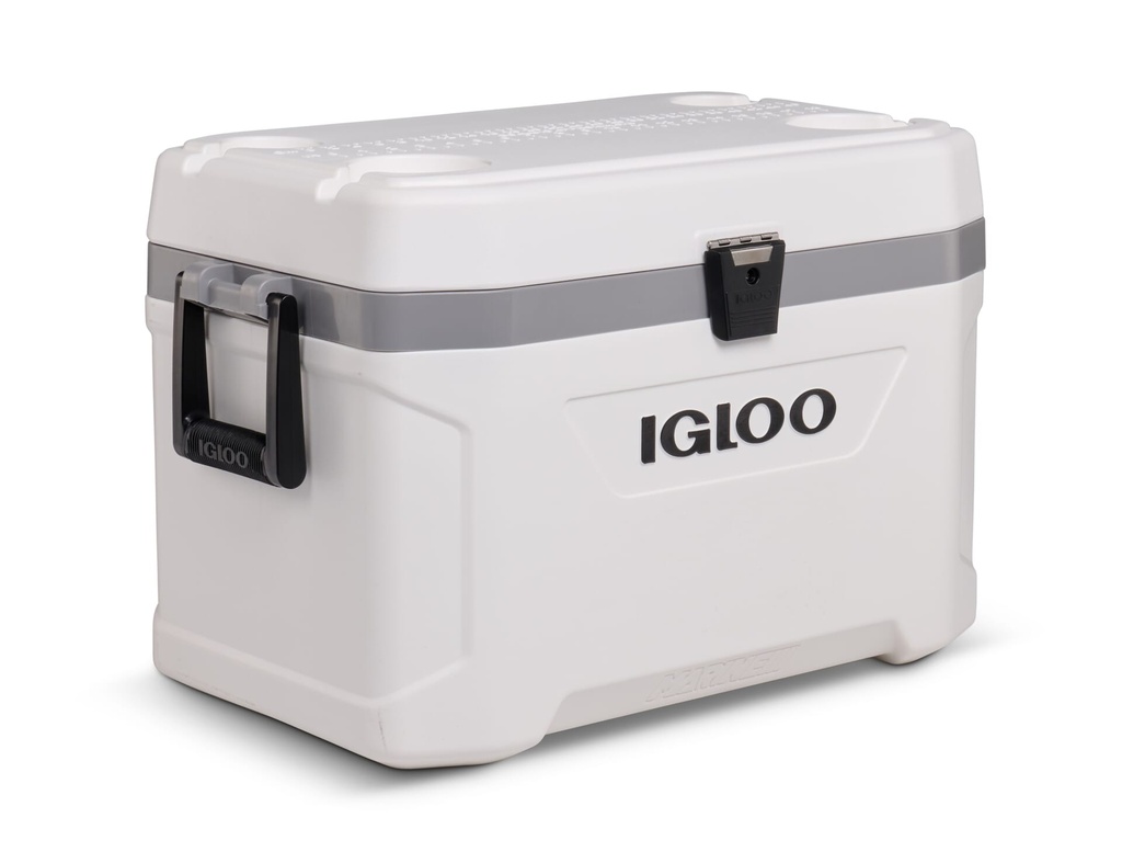 [00050541] Igloo-Latitude Marine Ultra 54 Cooler Box - White / Moonscape Gray Image 