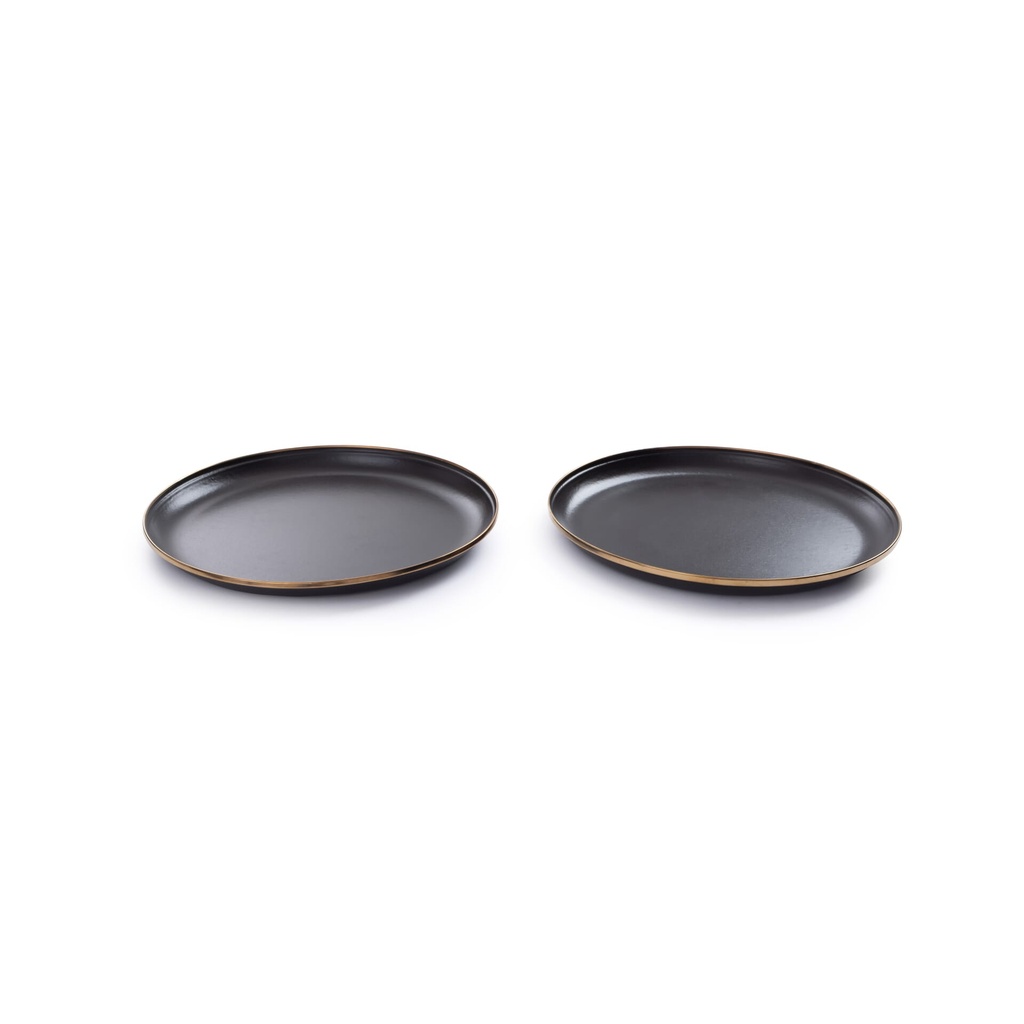 [CKW-341] BareBones - Enamel Plate Charcoal - set of 2 Image 