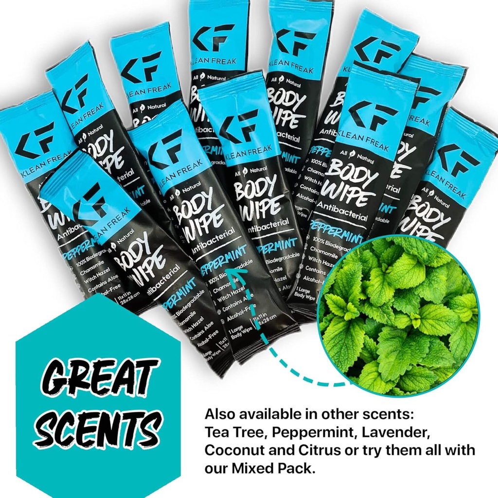 [FDSR20] Klean Freak - The Flusher wipes - 20 Pack - Spearmint Rush Image 