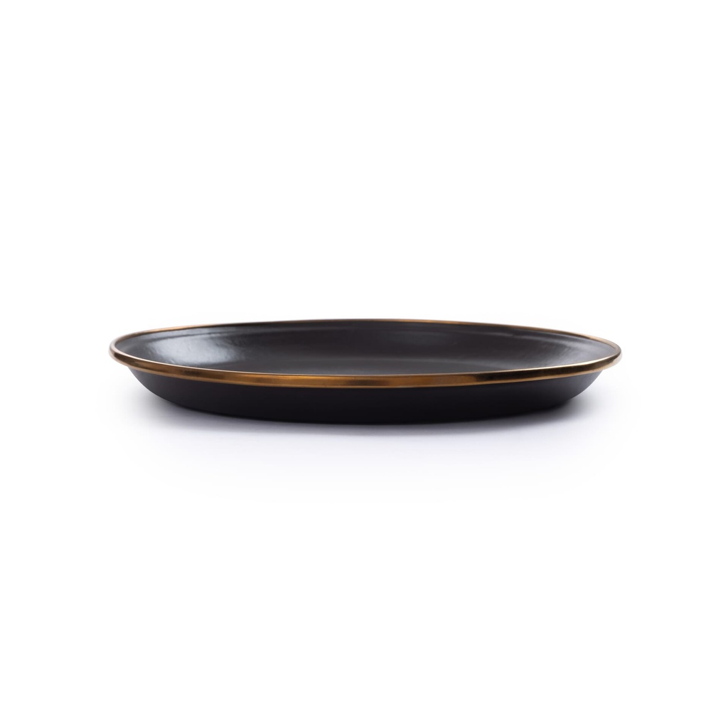 [CKW-342] BareBones - Enamel Salad Plate Charcoal - set of 2 Image 