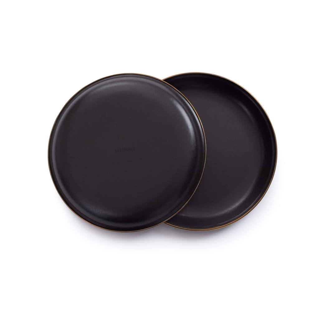 [CKW-342] BareBones - Enamel Salad Plate Charcoal - set of 2 Image 