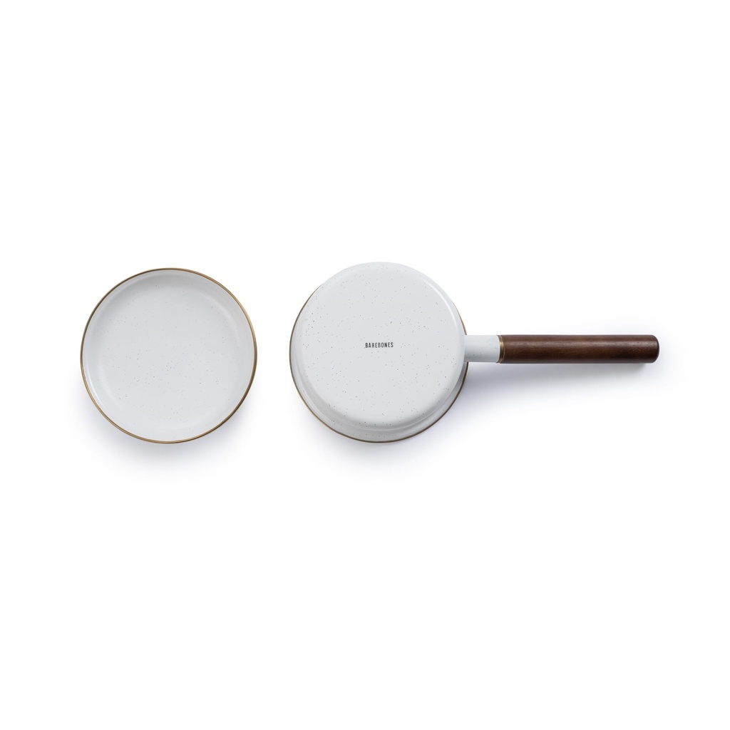 [CKW-396] BareBones - Enamel Saucepan Eggshell Image 