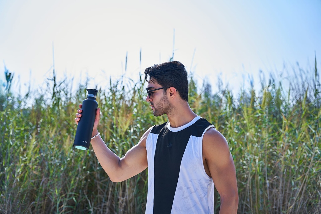 [DB04001A] Moya "Coral Reef" 1L Insulated Sustainable Water Bottle Black Image 