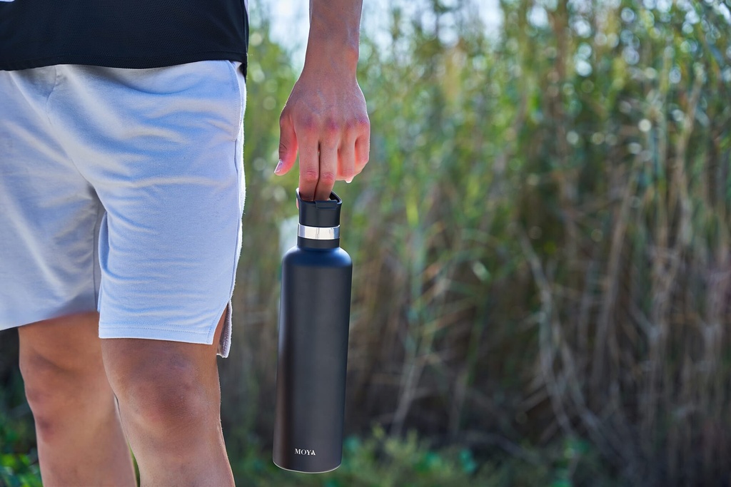 [DB04001A] Moya "Coral Reef" 1L Insulated Sustainable Water Bottle Black Image 