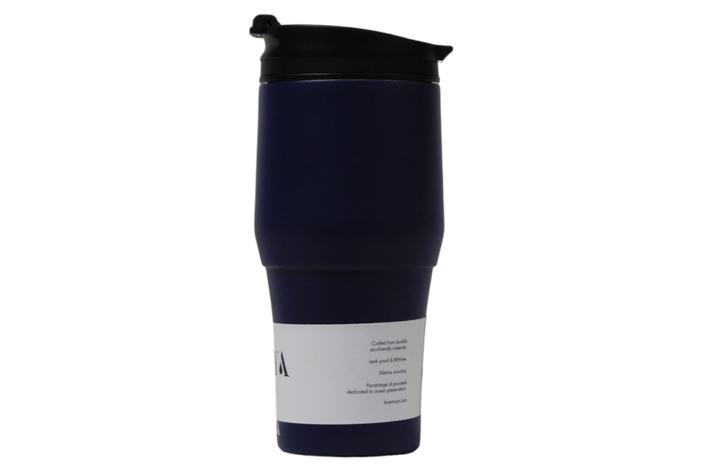 [HV134-BN-19] Moya "High Tide" 380ml Travel Coffee Mug Black/Navy Image 