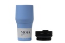 [HV134-BB-14] Moya "High Tide" 380ml Travel Coffee Mug Black/Powder Blue  Image 