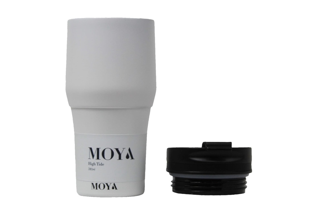 [HV134-BW-11] Moya "High Tide" 380ml Travel Coffee Mug Black/White Image 