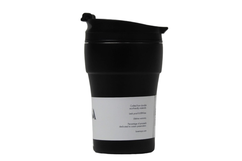 [HV133-BB-19] Moya "Low Tide" 250ml Travel Coffee Mug Black/Black Image 