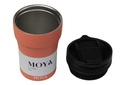 [HV133-BC-16] Moya "Low Tide" 250ml Travel Coffee Mug Black/Coral Image 