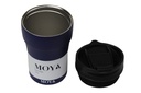 [HV133-BN-19] Moya "Low Tide" 250ml Travel Coffee Mug Black/Navy Image 