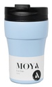 [HV133-BP-14] Moya "Low Tide" 250ml Travel Coffee Mug Black/Powder Blue  Image 