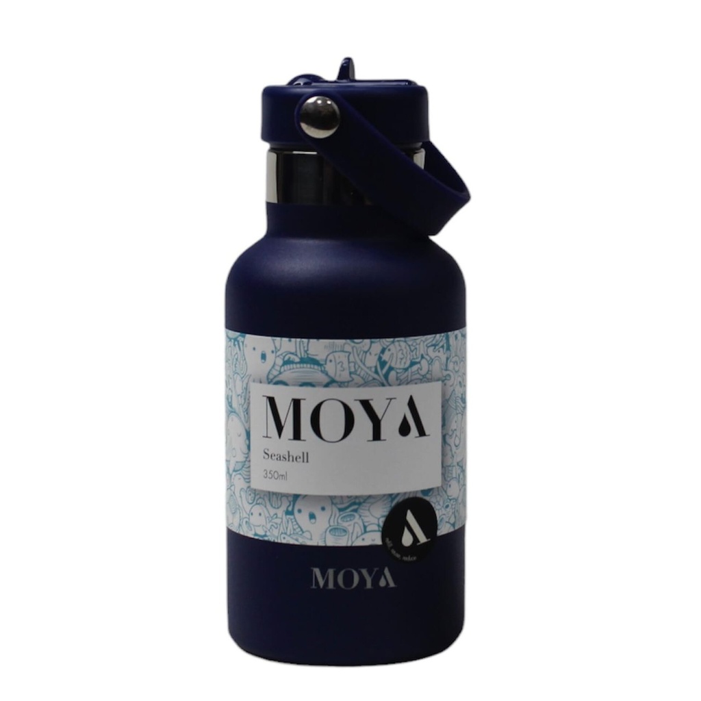 [DB01002A ] Moya "Seashell" 350ml Insulated Sustainable Water Bottle Navy Image 