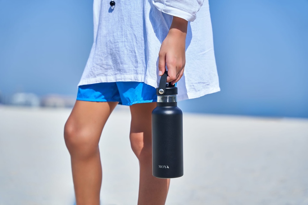 [DB01003A ] Moya "Seashell" 350ml Insulated Sustainable Water Bottle Powder Blue Image 