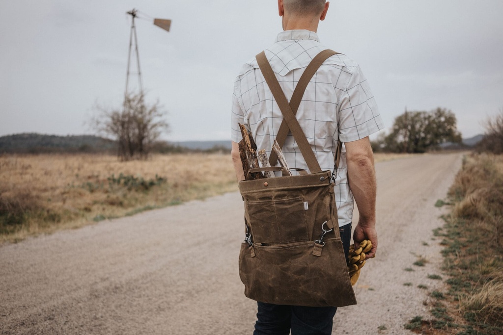 [GDN-069] BareBones - Gathering Bag/waxed canvas (Dark Khaki) Image 