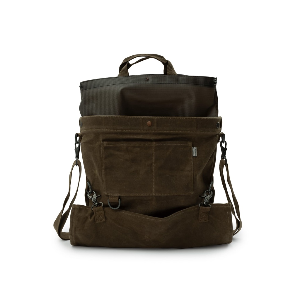 [GDN-069] BareBones - Gathering Bag/waxed canvas (Dark Khaki) Image 