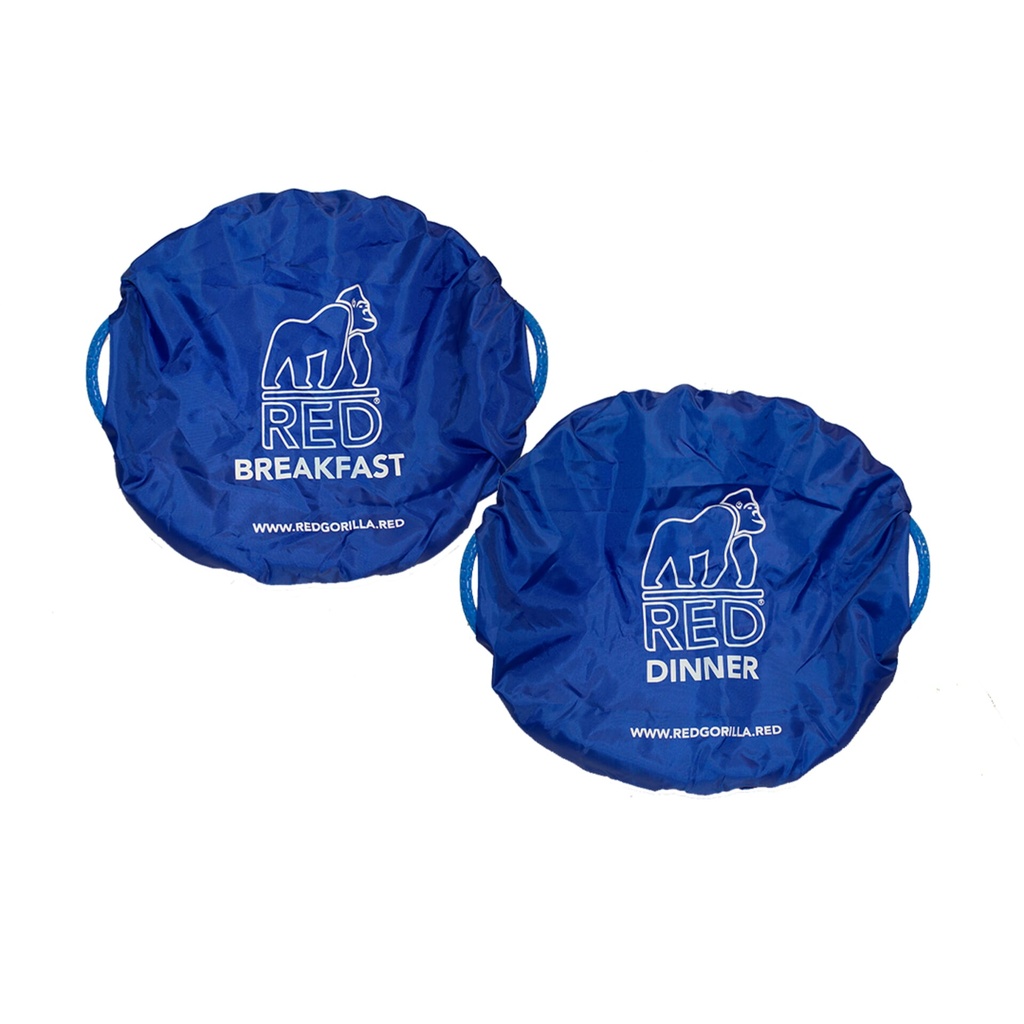 [COV.PAIR.BL] Red  Gorilla - Tubcovers - Medium Blue Breakfast/Dinner Covers Image 