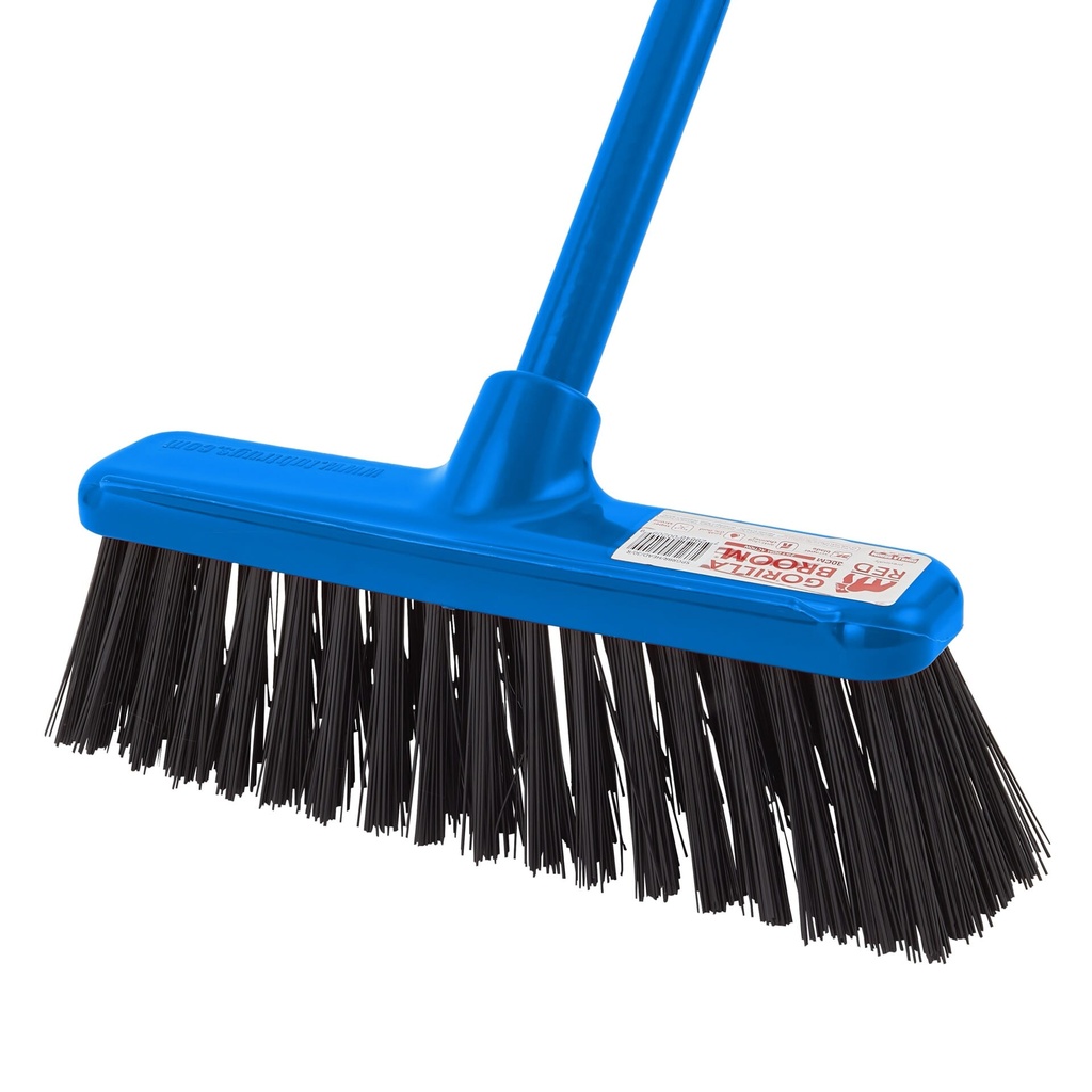 [SP.GRBR.30/BL] Red Gorilla - - 30cm broom head and handle -Blue Image 