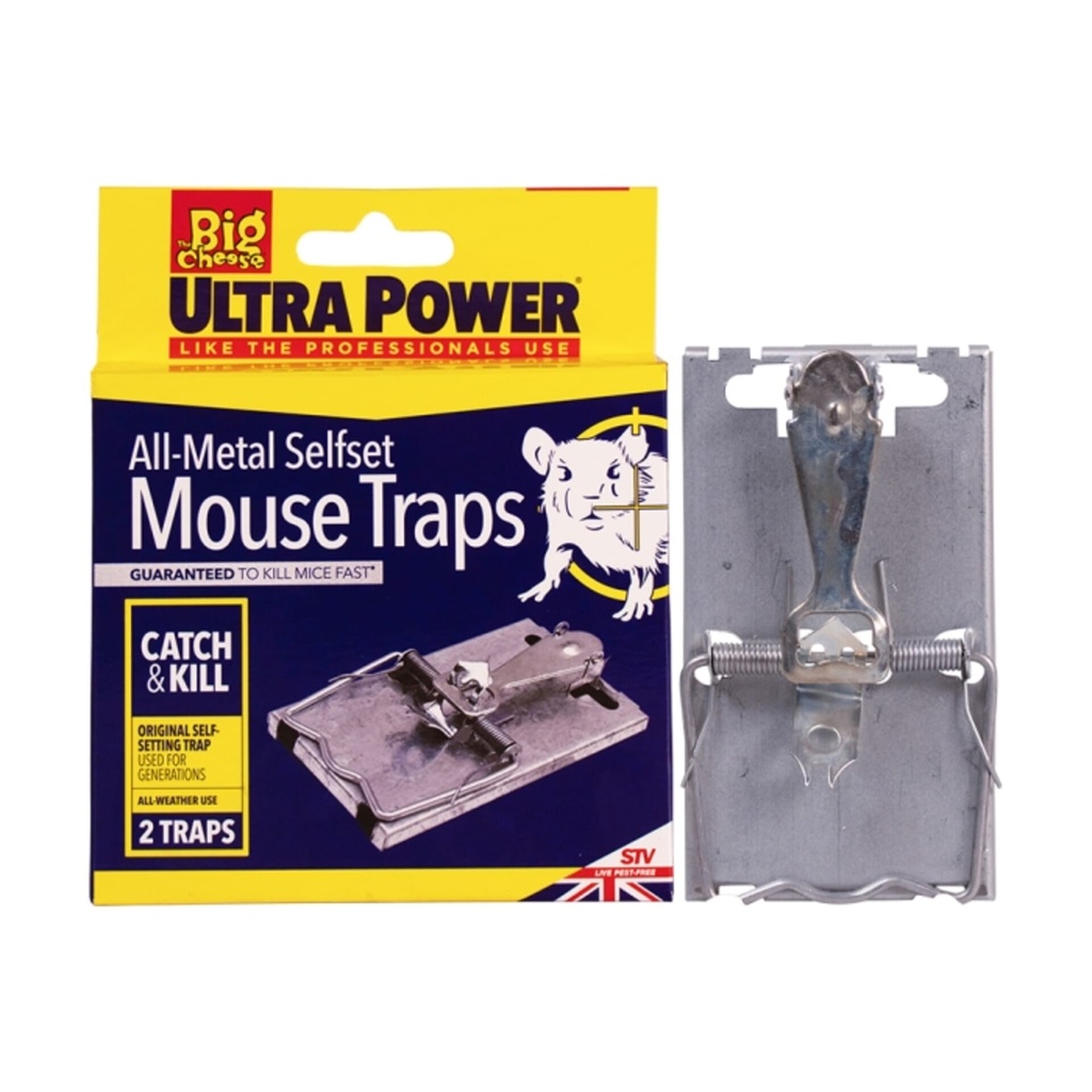 [STV167] STV  All-Metal Selfset Mouse Trap - Twinpack Image 