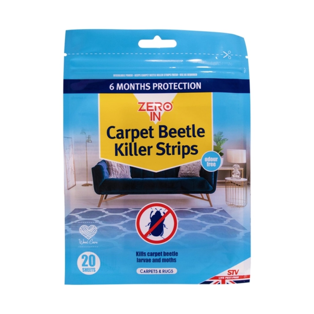 [ZER974] STV  Carpet Beetle & Moth Killer Strip - 20-Pack Image 