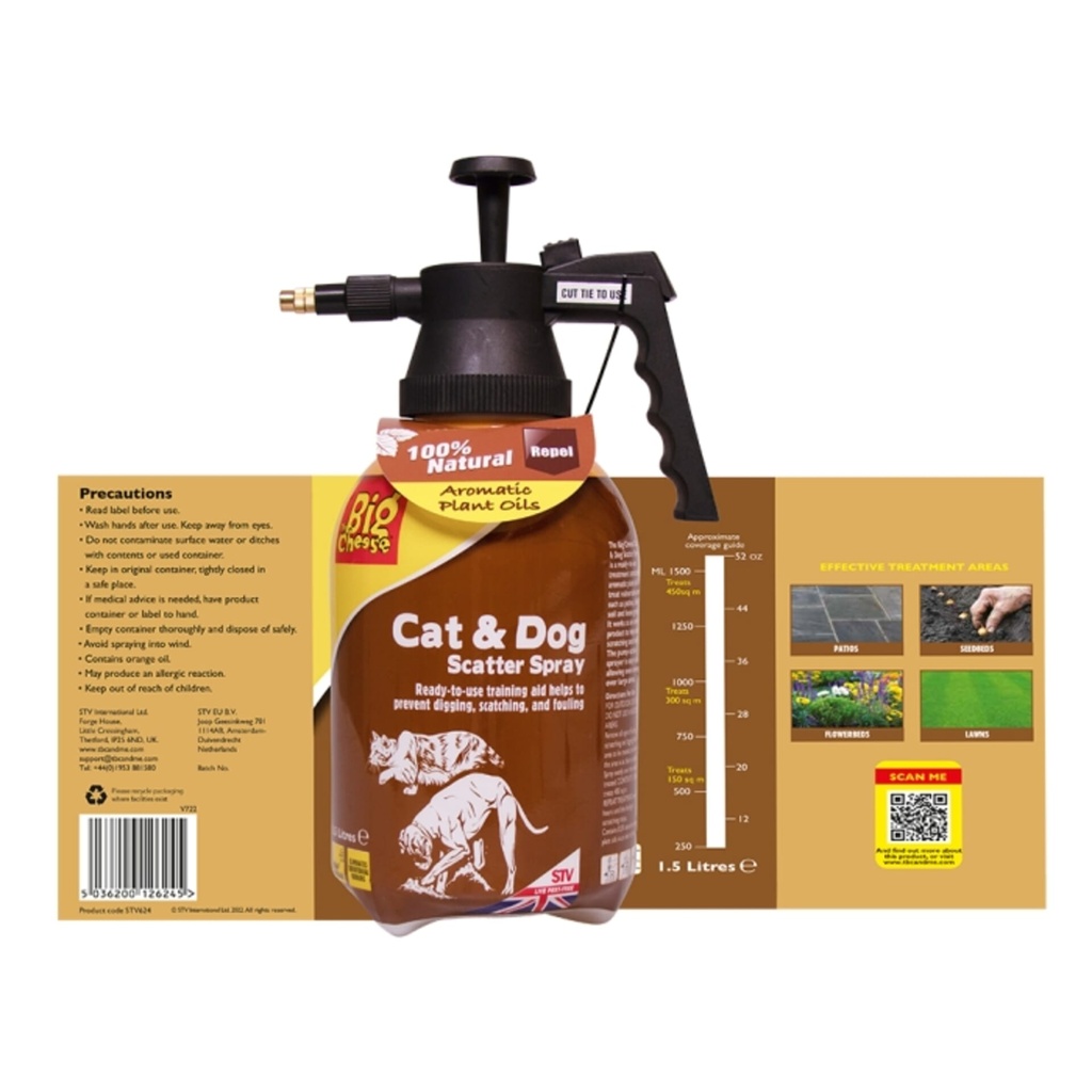 [STV624] STV  Cat & Dog Scatter Spray - 1.5L Pressure Sprayer Image 