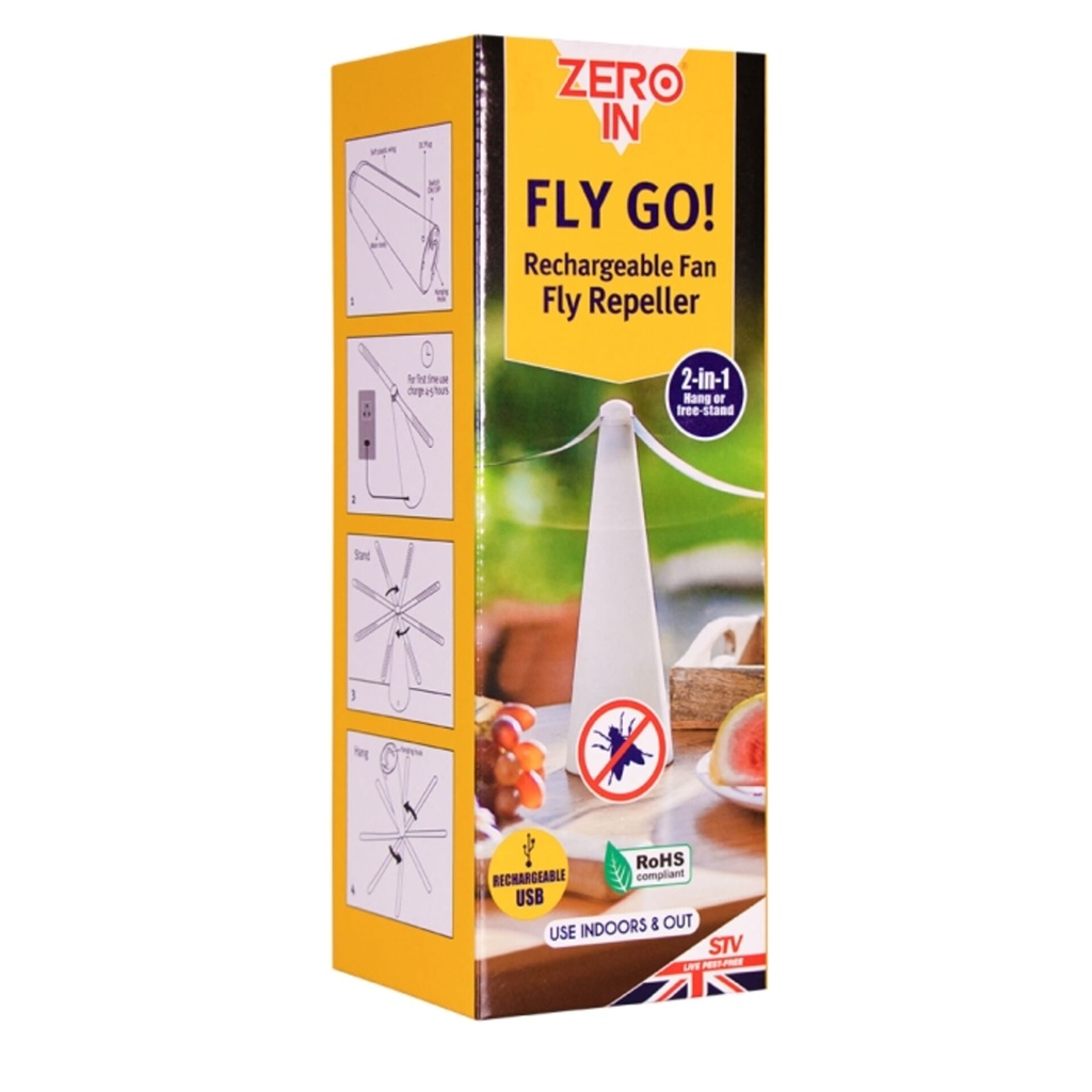 [ZER889] STV Fly Go! USB Rechargeable Fan Repeller Image 