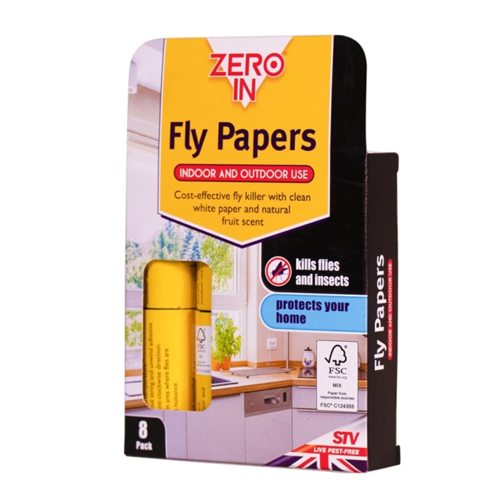 [ZER878] STV Fly Papers FSC - 8-Pack Image 