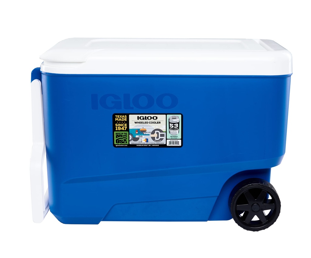 [00034482] Igloo-Wheelie Cool 38 Majestic Cooler Box - Blue Image 