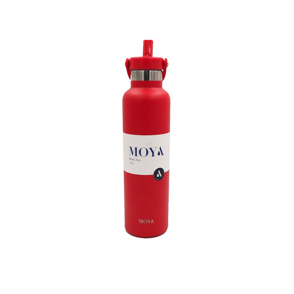 Moya "Black Sea"  700ml Insulated Sustainable Water Bottle Red