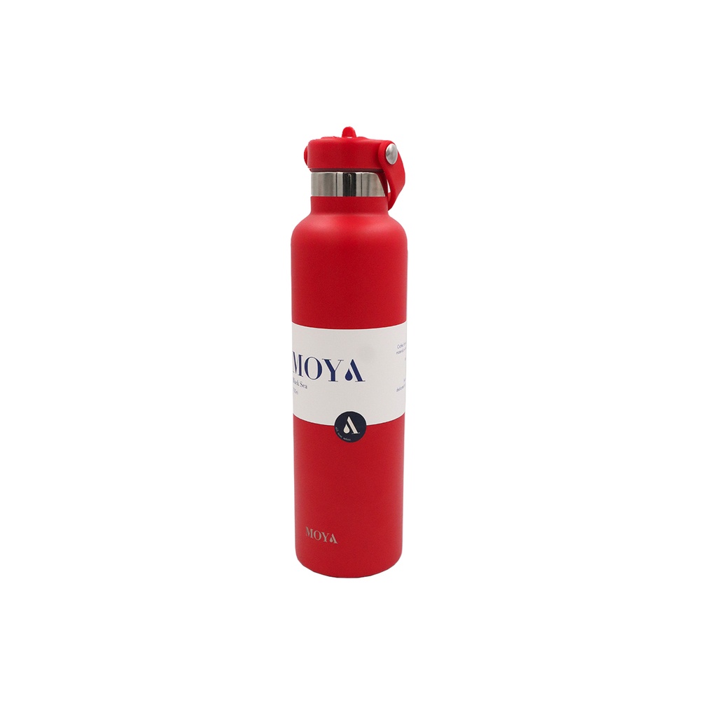 Moya "Black Sea"  700ml Insulated Sustainable Water Bottle Red