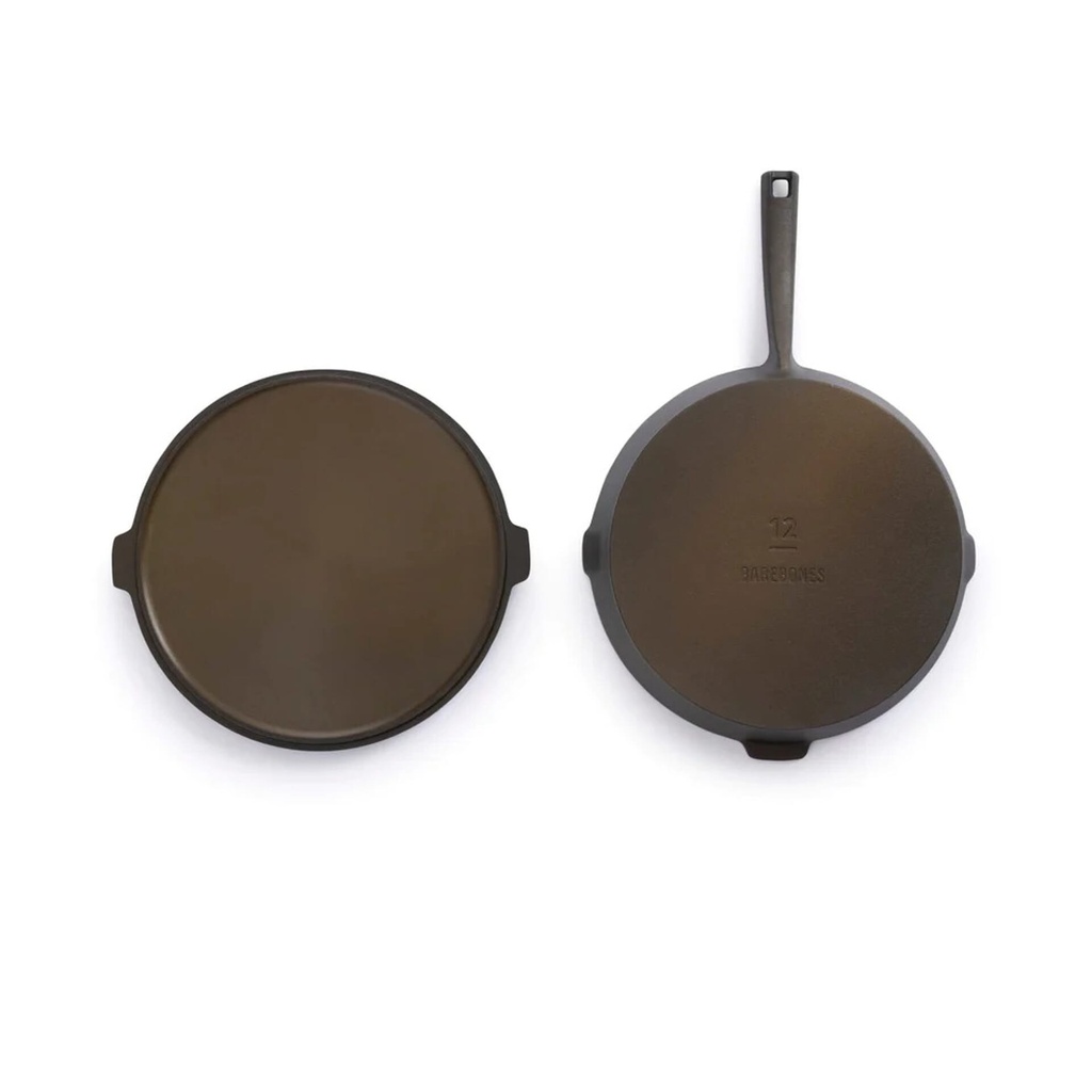 [CKW-318] Barebones - 12" All in One Cast Iron Skillet Image 