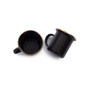 [CKW-344] BareBones - Enamel Espresso Cup Charcoal - set of 2 Image 