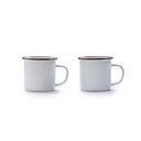 [CKW-393] BareBones - Enamel Mug Eggshell - set of 2 Image 