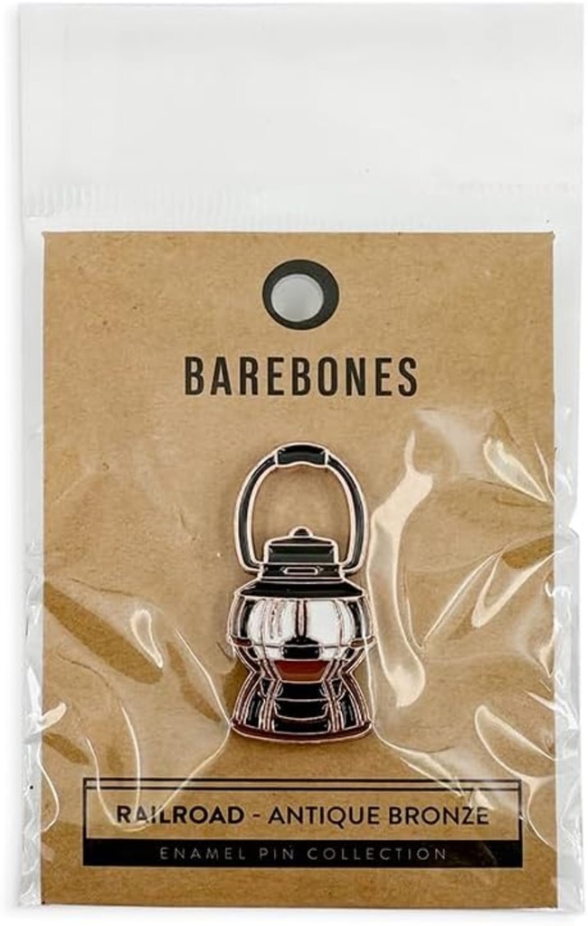 [ACS-804] BareBones - Enamel Pin - Railroad - Antique Bronze Image 