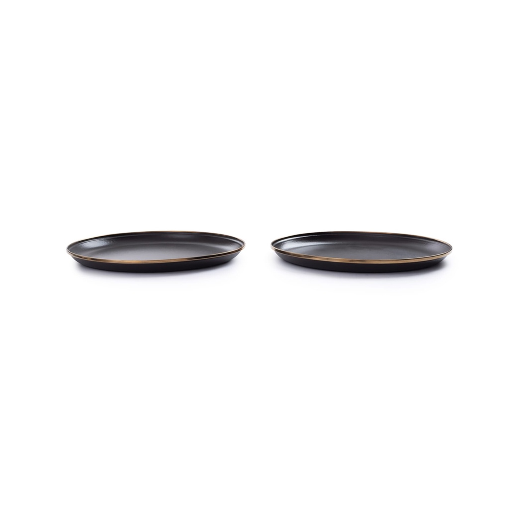 [CKW-341] BareBones - Enamel Plate Charcoal - set of 2 Image 