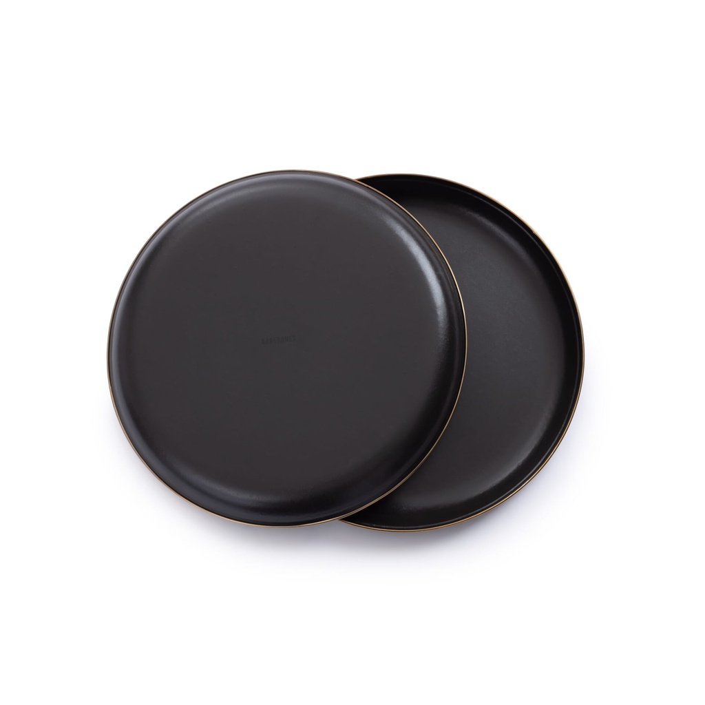 [CKW-341] BareBones - Enamel Plate Charcoal - set of 2 Image 