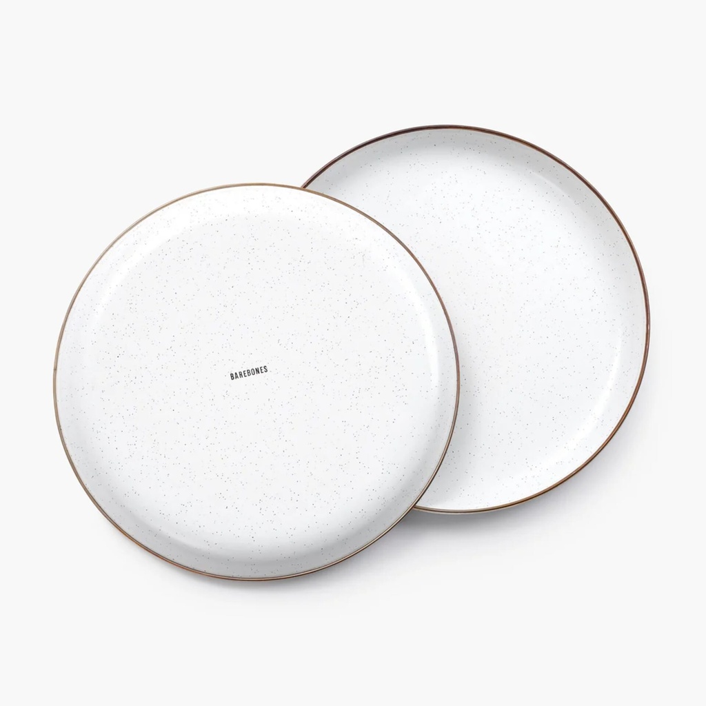 [CKW-391] BareBones - Enamel Plate Eggshell - set of 2 Image 