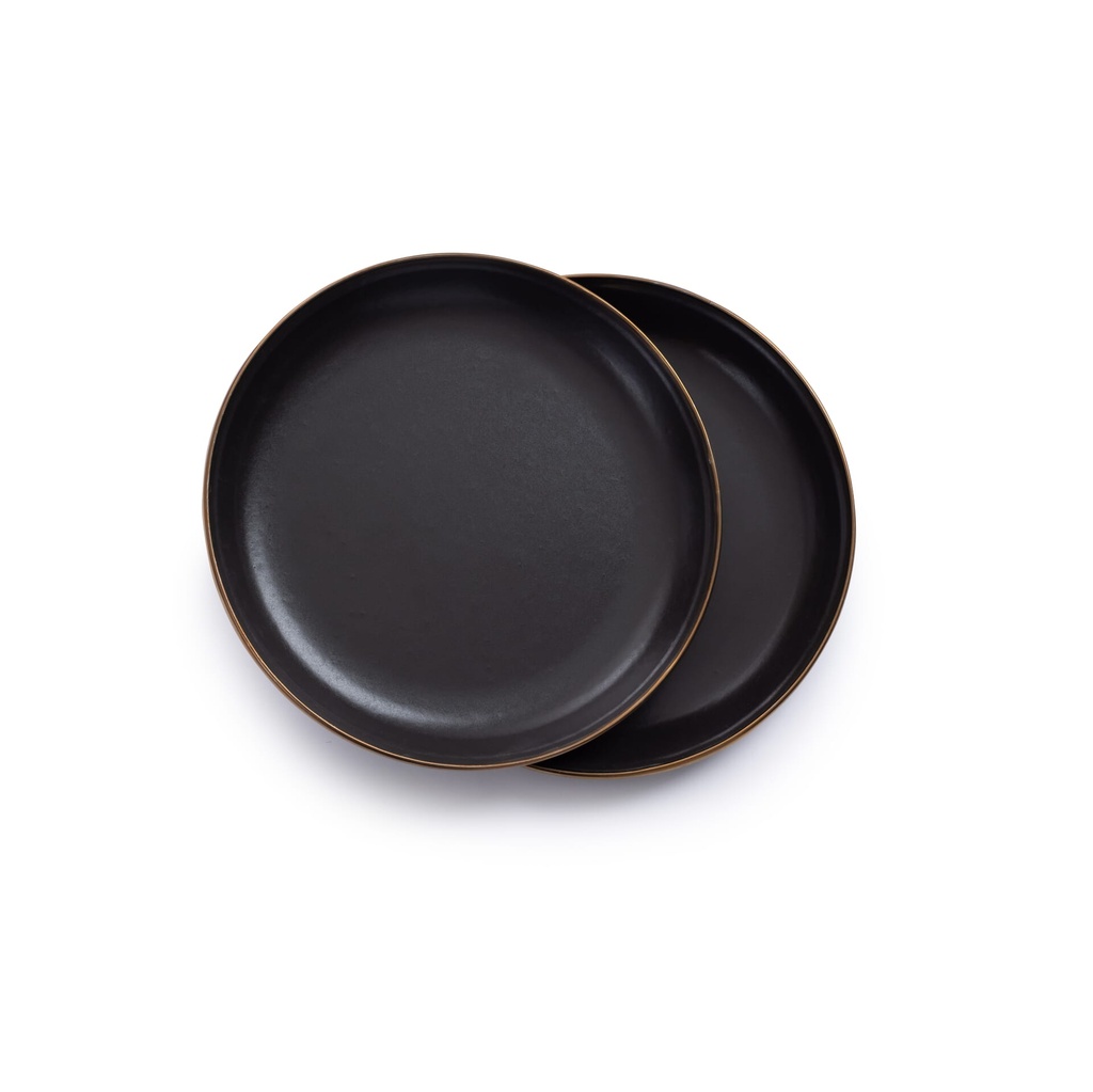 [CKW-342] BareBones - Enamel Salad Plate Charcoal - set of 2 Image 